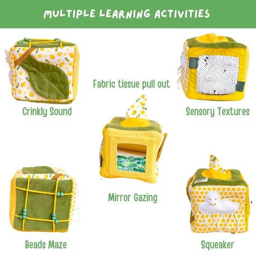 Activity Cube for Toddlers 6 Month +(Tropical)