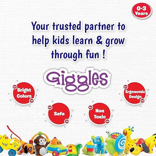 Giggles Funskool Giggles, 3 In 1 Pull Along Musical Snail, Xylophone, Drum And Walking, Pull Along, Preschool Toys, 12 Months & Above,