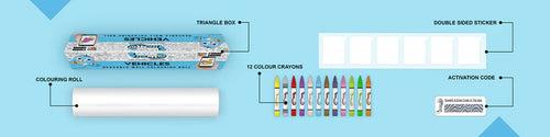 Vehicles Colouring Roll (6 inch)
