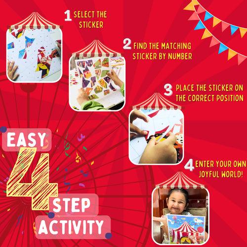 Educational Sticker Puzzle – Circus Carnival