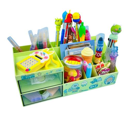 Large Size Pen Pencil Holder Desk Storage Box & Stationery Cosmetic Organizer