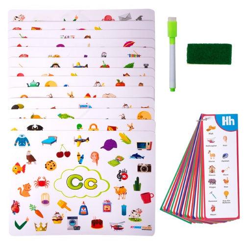 Alphabet A to Z Picture Search Activity with 26 Reusable Mats