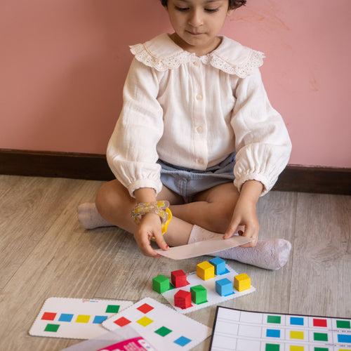 3 in 1 Activity Set 1 For Toddlers - Sticking, Tracing , Colours and Sequencing Skills