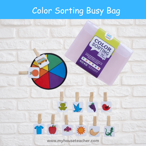 Color Sorting Toddler Busy Bag For Babies And Toddlers