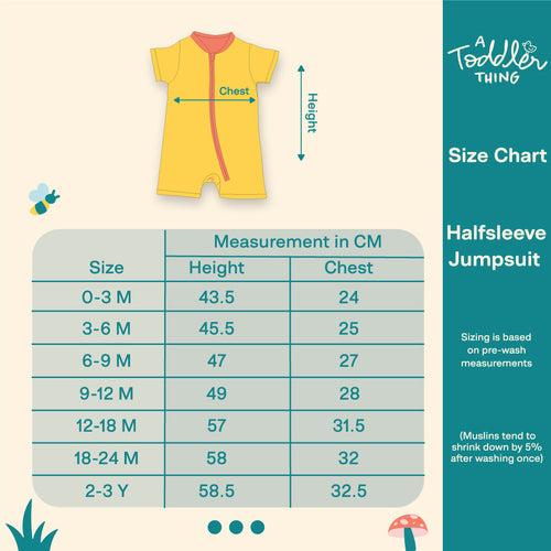 Toddler Tribe Plain - Half Sleeve Jumpsuit