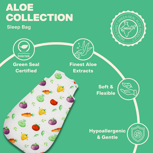 Veggie Delight - Organic Muslin Aloe Vera Sleep Bag