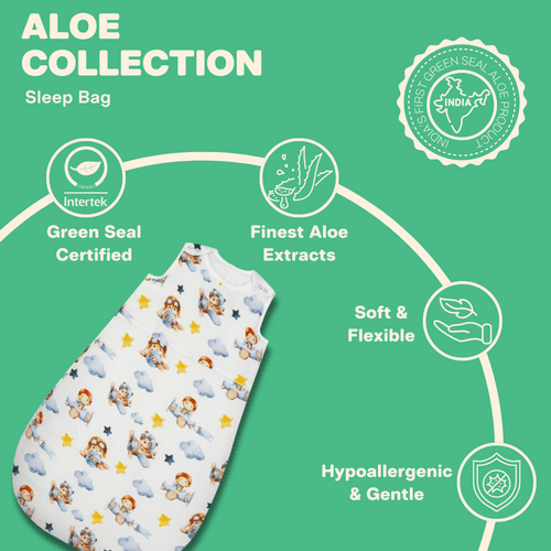 Bon Voyage - Organic Muslin Aloe Vera Sleep Bag (upto 9-12months)