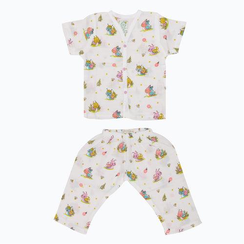 Muslin Sleep Suit for babies and kids (Unisex) Shell Snuggle - Pack of 3