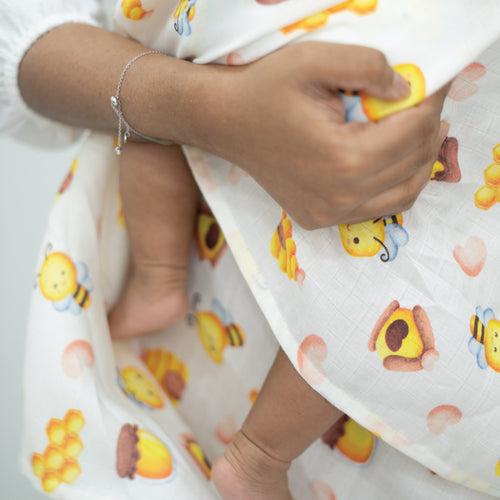 Bumble Bee - Organic Muslin Aloe Vera Towel