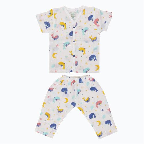 Muslin Sleep Suit for babies and kids (Unisex) Combo 1 - Pack of 3