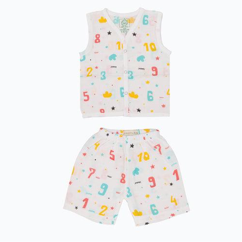 Muslin Jabla and Shorts for Babies and Toddlers (Pack of 3) - Whale Song