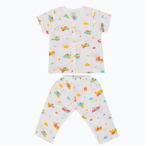 Muslin Sleep Suit for babies and kids (Unisex) Combo 2 - Pack of 3