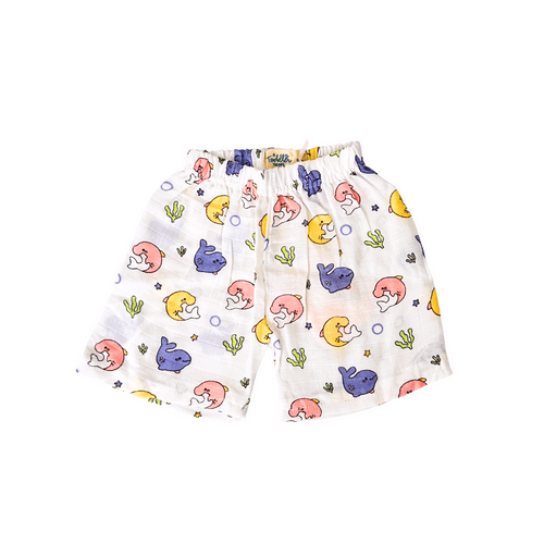 White Dollyfin - Muslin Jabla and Shorts for Babies and Toddlers