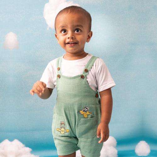 Muslin Dungarees for Baby Boys