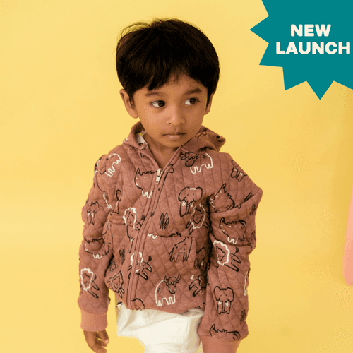 Tiny Tails - Quilted Hoodie Sweatshirts for kids