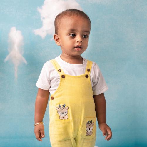 Muslin Dungarees for Baby Boys