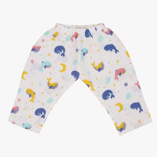Muslin Sleep Suit for babies and kids (Unisex) Starry Whale - Pack of 3