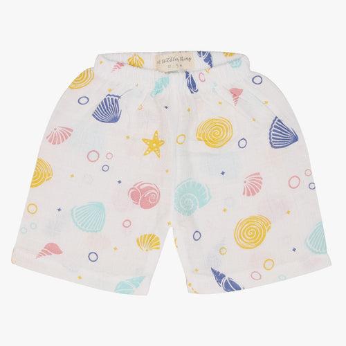 Muslin Jabla and Shorts for Babies and Toddlers (Pack of 3) - Shell Skies