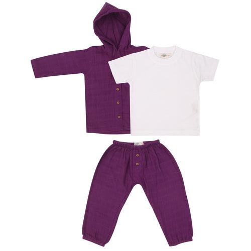 Purple Bird - 3 Piece Hoodie sets