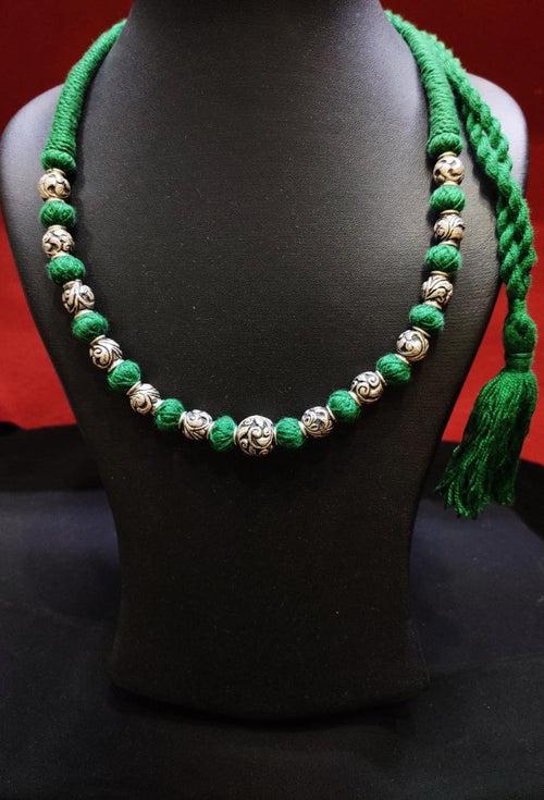 Chitai Green Thread Necklace