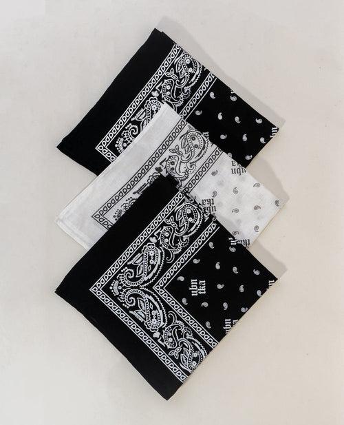 Bandana (Set of 3) black, white, black