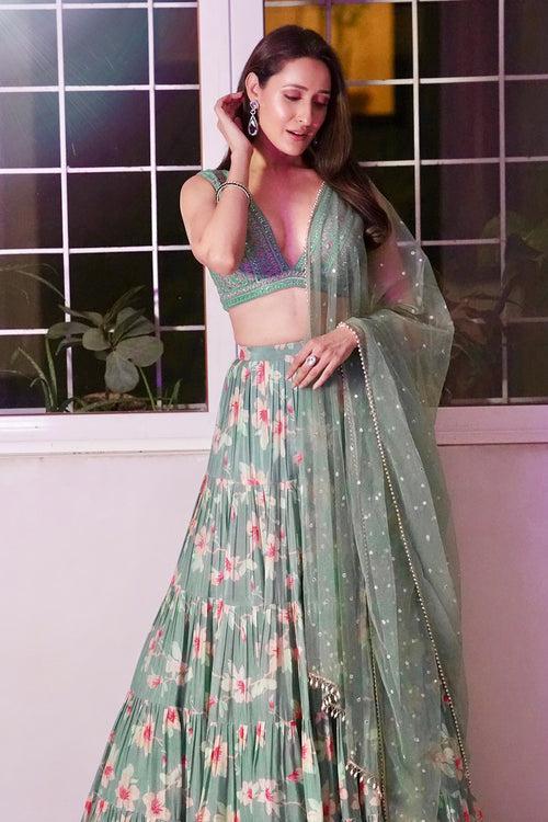 Pragya Jaiswal in Izumi Tiered Skirt