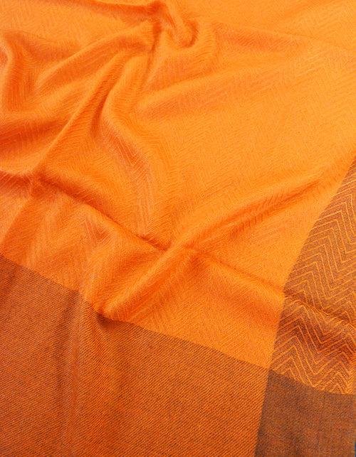 orange striped wool stole 0187