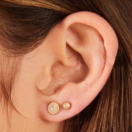 Accessorize London Women's Moon Gem Stud Earrings Pack of Three