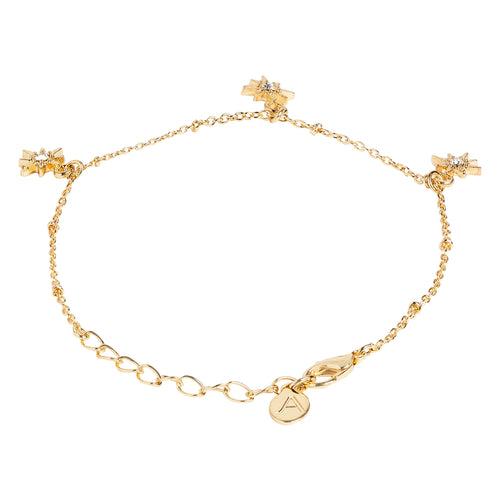 Accessorize London Women's Gold Starburst Station Bracelet