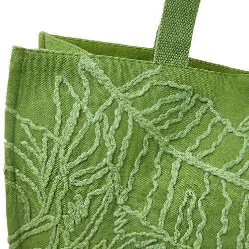 Accessorize London Women's Green Embroidered Book Tote