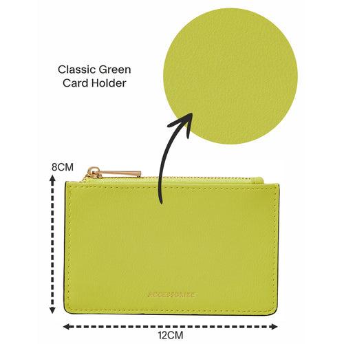 Accessorize London Women's Lime Classic Card Holder