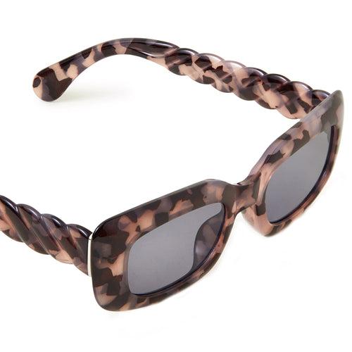 Accessorize London Women's Tortoiseshell Twist Arm Sunglasses
