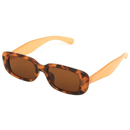 Accessorize London Women's Rectangle Milky Tortoiseshell Sunglasses