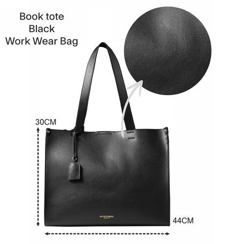 Accessorize London Women's Black Book Tote Work Wear Bag
