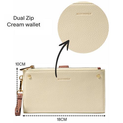 Accessorize London Women's Cream Dual Tone wallet