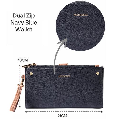 Accessorize London Women's Navy Blue Dual Tone wallet