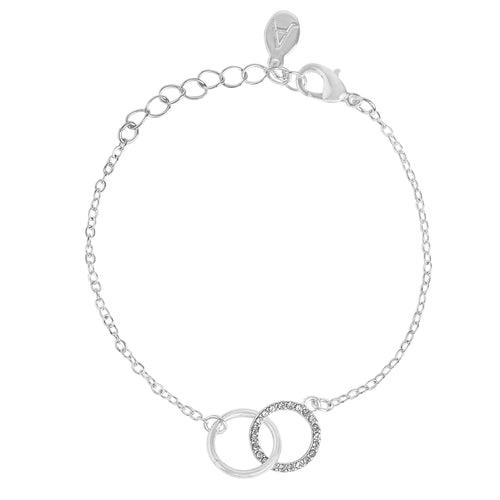 Accessorize London Women's Silver Linked Circle Bracelet