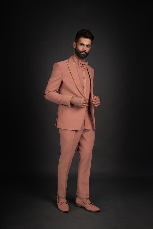 Peach Jacket, Shirt, & Trousers