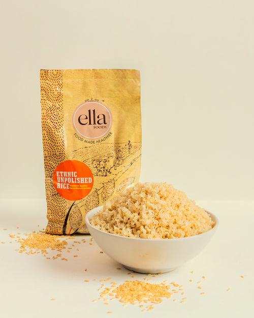 Soul Food Duo : Ella Foods Unpolished Brown Rice - 1 Kg & Gongura Pickle - 250g