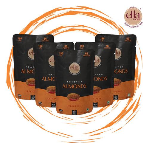 Peri Peri Almond | 30 grams each | Mini Pack of 5 | 40% Low Sodium Salt