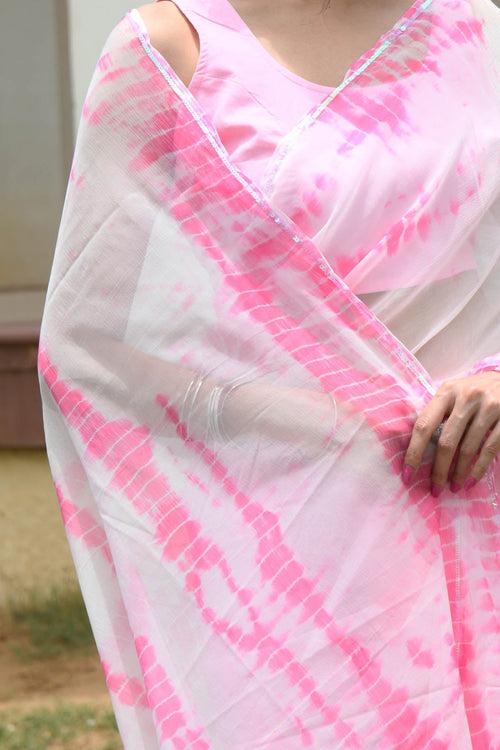 MULMUL KAYANI SHIBORI CHIFFON SAREE