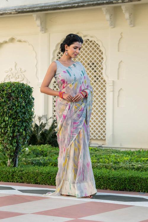 MULMUL SURFINIA CHIFFON SAREE