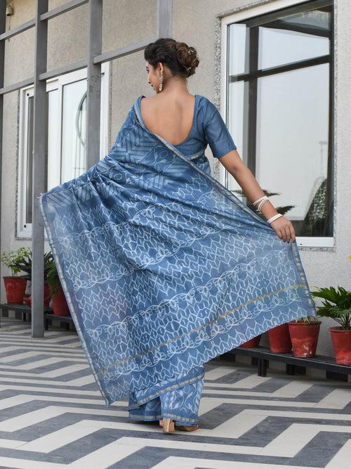 MULMUL MANASVINI TIE-DYED CHANDERI SAREE