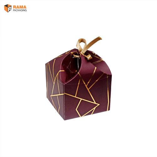 Dom Box | Hamper Box | Maroon (8.0 cm x 8.0 cm x 6.0 cm)