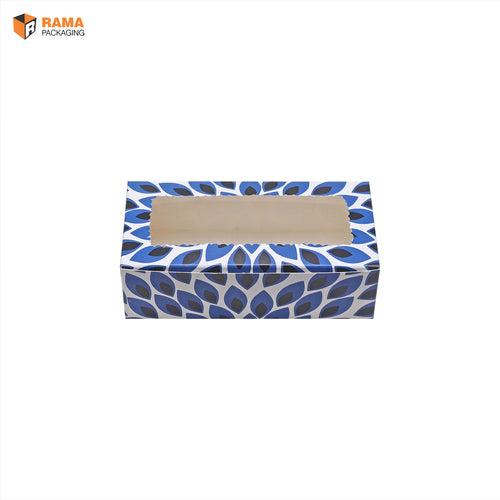 2 Brownie BLUE FLORAL PRINTED BOX  | New  Collection | ( 6.0"x3.0"x2" )