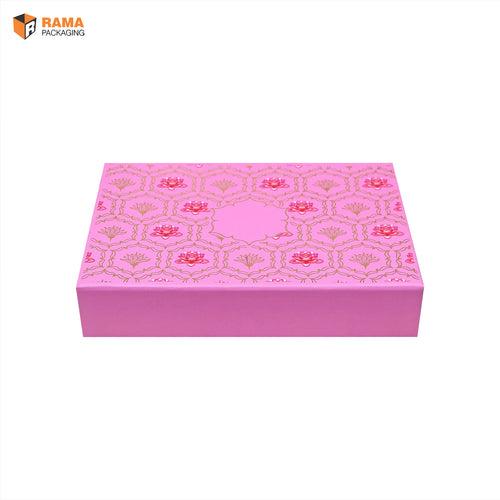 500G  SWEET BOX PINK ( LAPTOP STYLE) | Festive Collection (9" x 6.5" x 1.75 " )