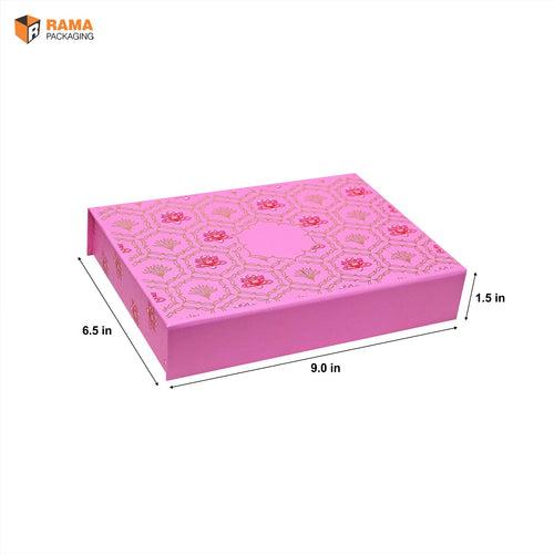 500G  SWEET BOX PINK ( LAPTOP STYLE) | Festive Collection (9" x 6.5" x 1.75 " )