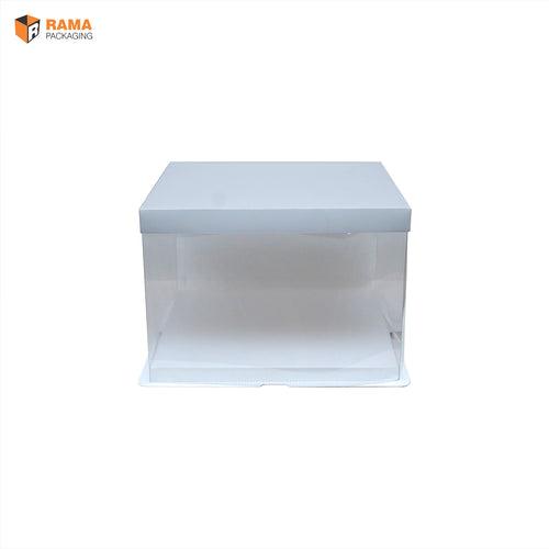 Tall Cake Box - (10"x10"x7.5") - White( Window)