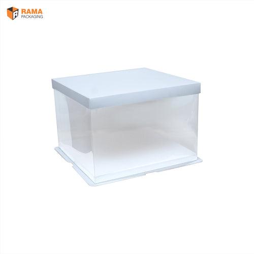 Tall Cake Box - (10"x10"x7.5") - White( Window)