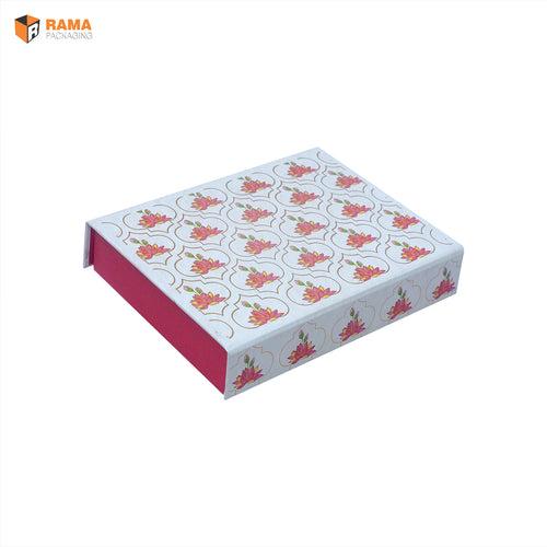 12 CAVITY CHOCOLATE BOX LAPTOP STYLE TRADITIONAL LOTUS DESIGN  | (7.5" X 5.75" X 1.5" ) | DIWALI GIFT HAMPERS